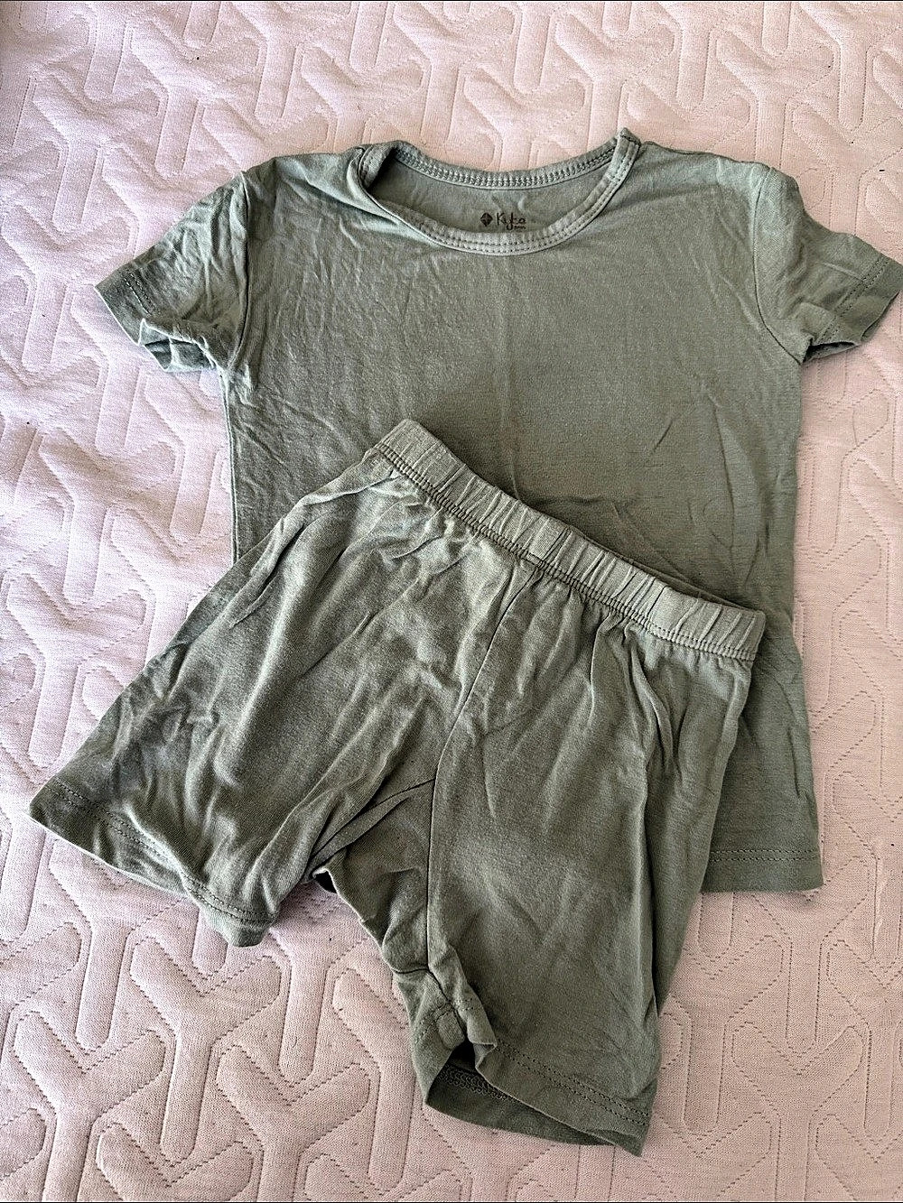 Kyte Baby Toddler Short Sleeve Pajama Set Green 18-24M